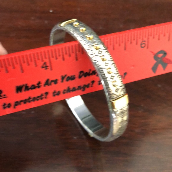 Brighton Two tone studded Bangle Bracelet - Picture 6 of 11